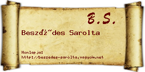 Beszédes Sarolta névjegykártya
