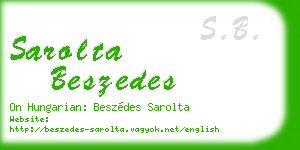 sarolta beszedes business card